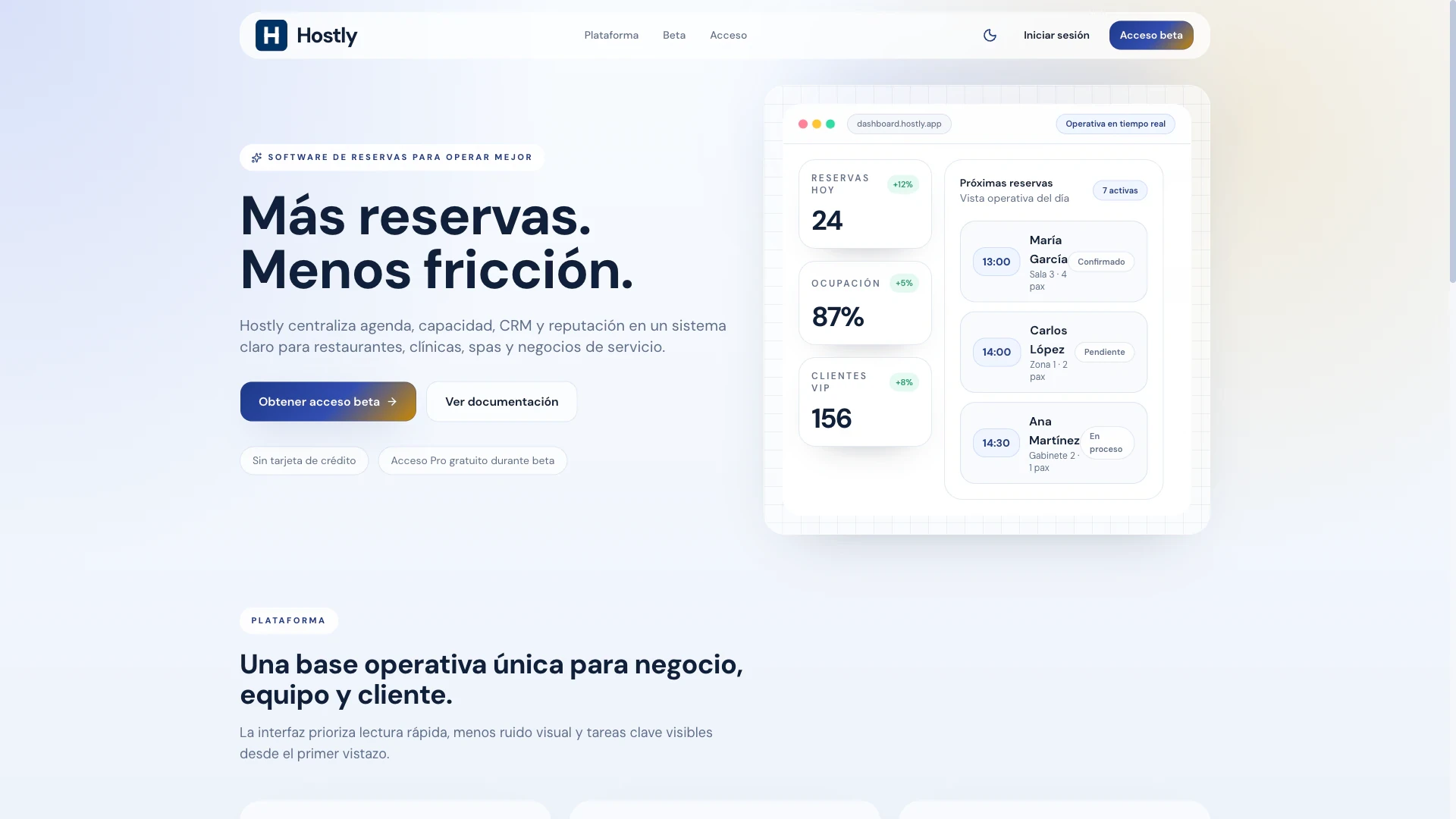 Hostly - desktop